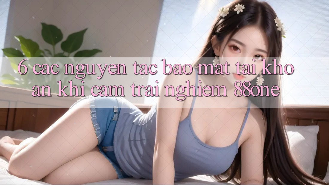 6. Các nguyên tắc bảo mật tài khoản khi cảm trải nghiệm 88one