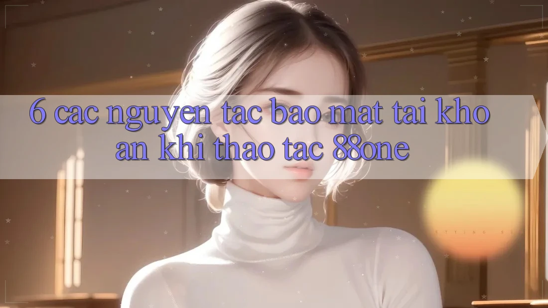 6. Các nguyên tắc bảo mật tài khoản khi thao tác 88one
