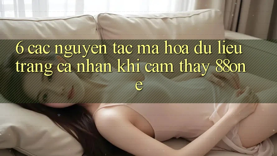 6. Các nguyên tắc mã hóa dữ liệu trang cá nhân khi cảm thấy 88one