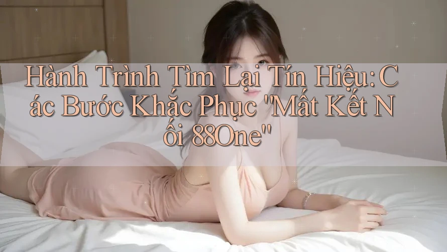 Hành Trình Tìm Lại Tín Hiệu: Các Bước Khắc Phục “Mất Kết Nối 88One”